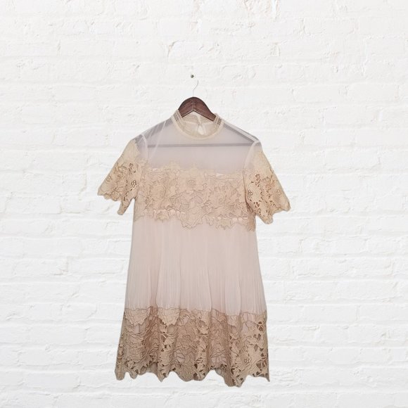 Saylor X Free People Womens Ballet Pink Lace Hallie Cocktail Dress Size Small - Picture 5 of 9